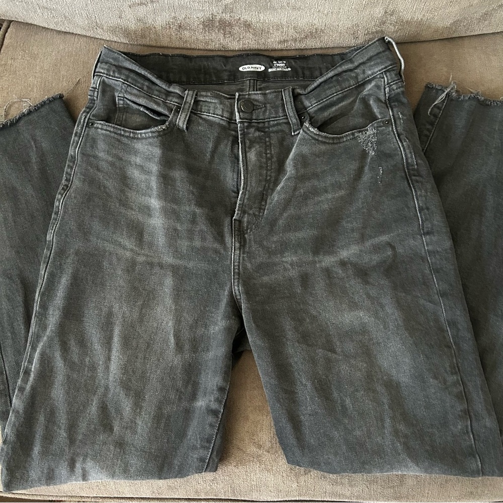Old Navy Sky Hi Straight Jeans Extra High Rise